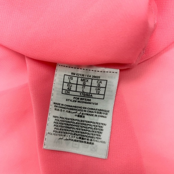Guess Hot Pink Sheer Button Up Blouse Womens size L Large​ - Picture 4 of 7